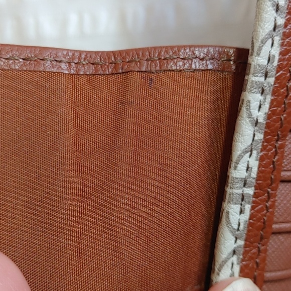 NWT Fossil Madison Tab Clutch Wallet Leather Trim - Picture 10 of 12